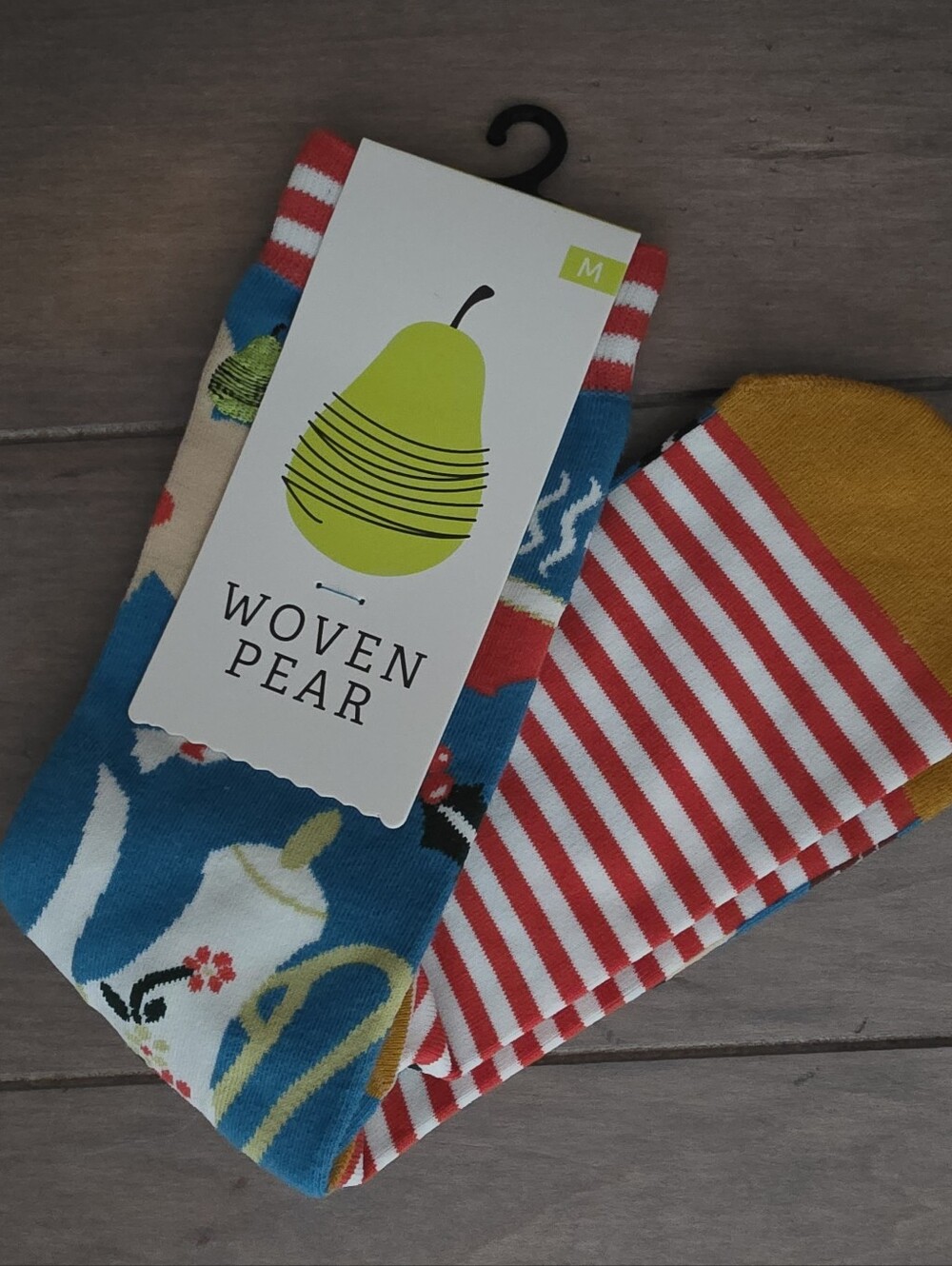 Woven Pear Crew Socks